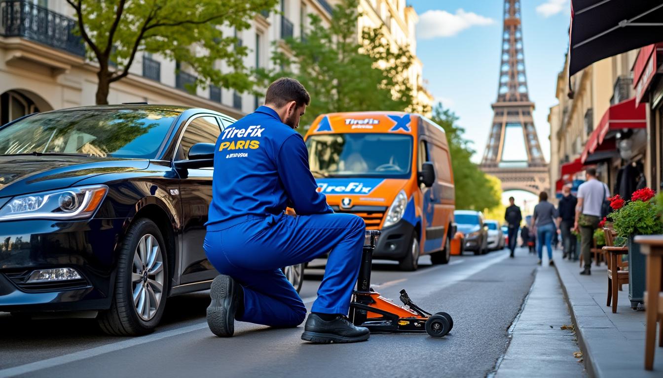 profitez de notre service mobile pour la réparation rapide de vos pneus crevés à paris. nos experts se déplacent jusqu'à vous pour un service efficace et de qualité, garantissant votre sécurité sur la route. contactez-nous dès maintenant pour une intervention rapide !